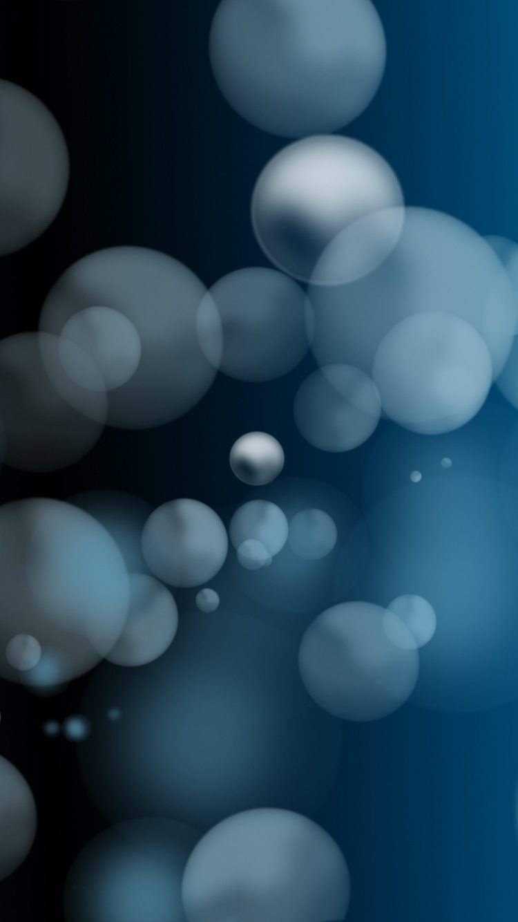 Bokeh Léger Bleu et Blanc. Wallpaper in 750x1334 Resolution