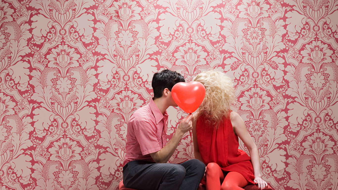 Pink, Liebe, Romantik, Interaktion, Valentines Tag. Wallpaper in 1366x768 Resolution