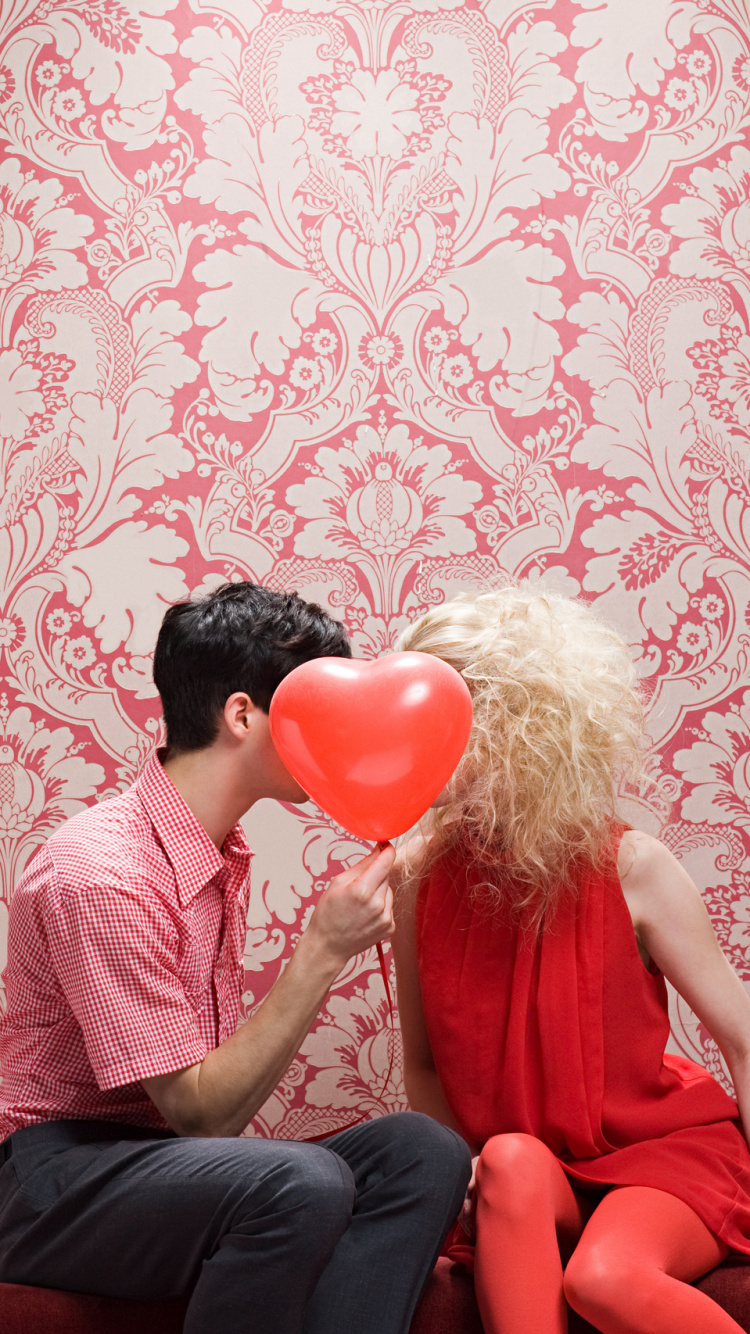 Pink, Liebe, Romantik, Interaktion, Valentines Tag. Wallpaper in 750x1334 Resolution