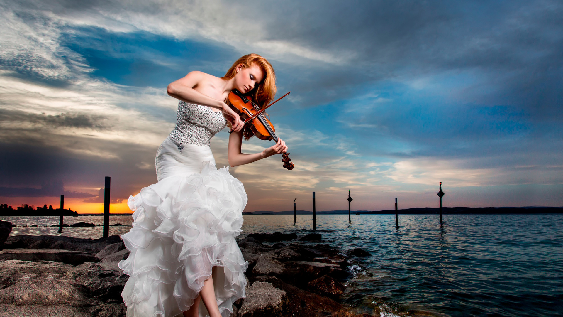 Vestido, Agua, Belleza, Artes Creativas, Verano. Wallpaper in 1920x1080 Resolution