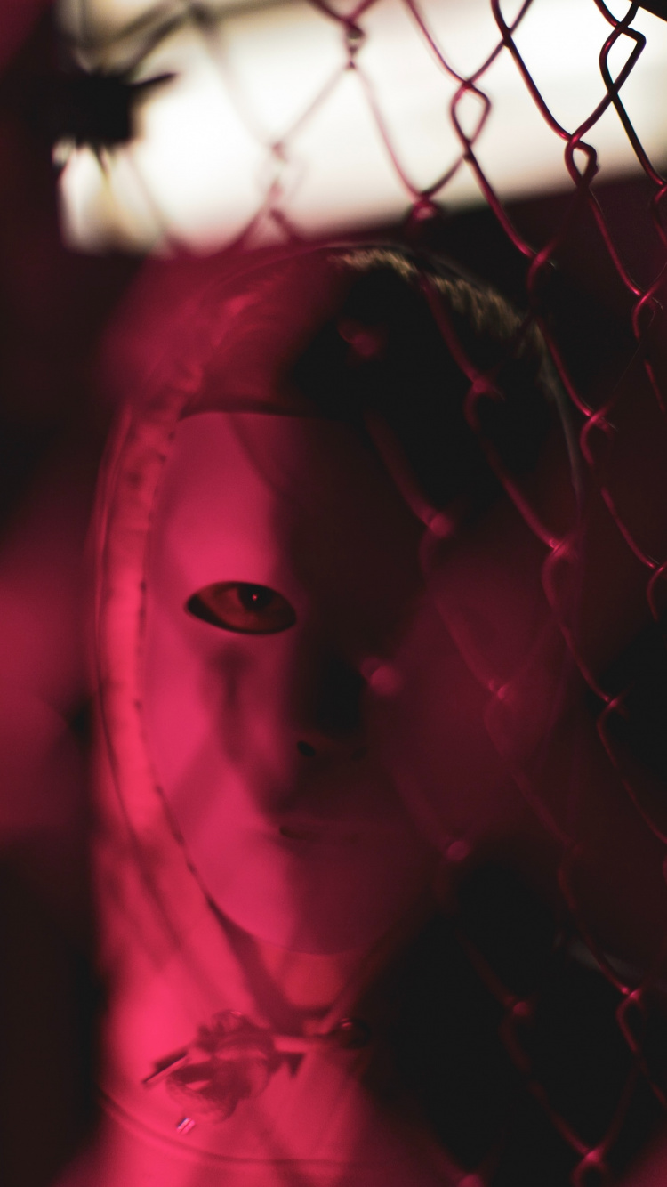 Red and Black Abstract Painting. Wallpaper in 750x1334 Resolution