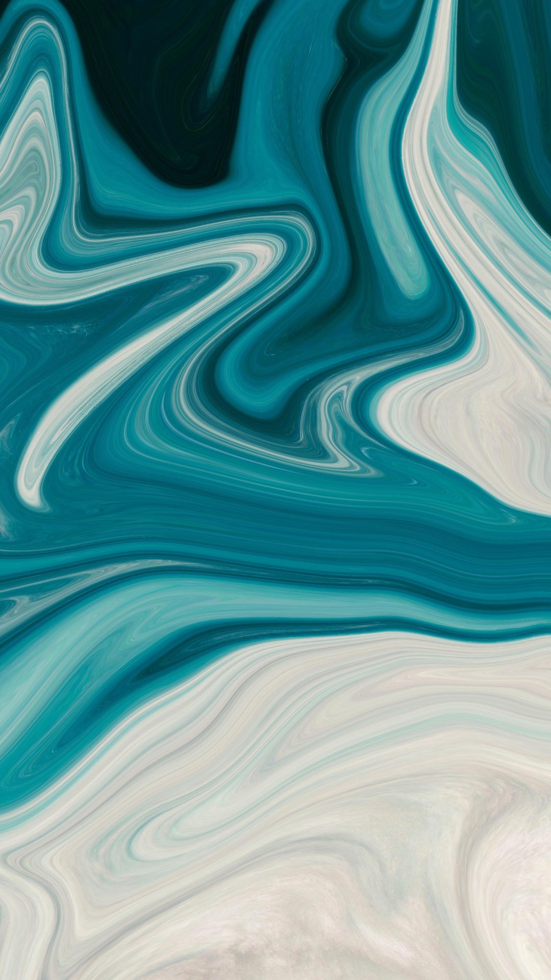 Peinture Abstraite Turquoise et Blanche. Wallpaper in 1080x1920 Resolution