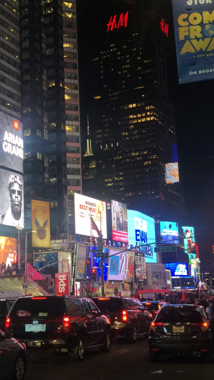 la Ciudad de Nueva York, Times Square, Rey, Urbe, Torre de Bloques. Wallpaper in 720x1280 Resolution