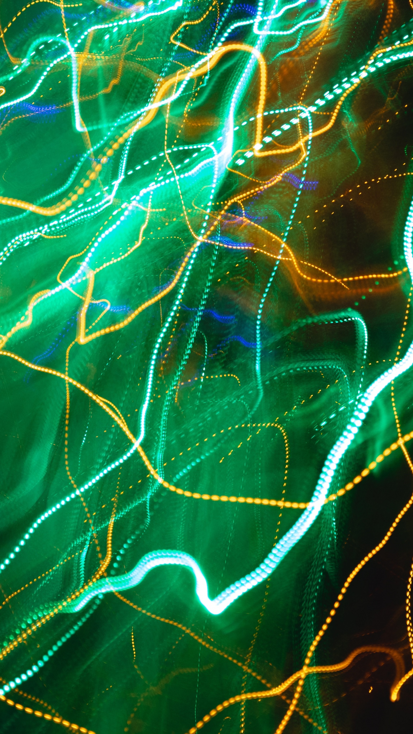 Peinture Abstraite Verte et Bleue. Wallpaper in 1440x2560 Resolution