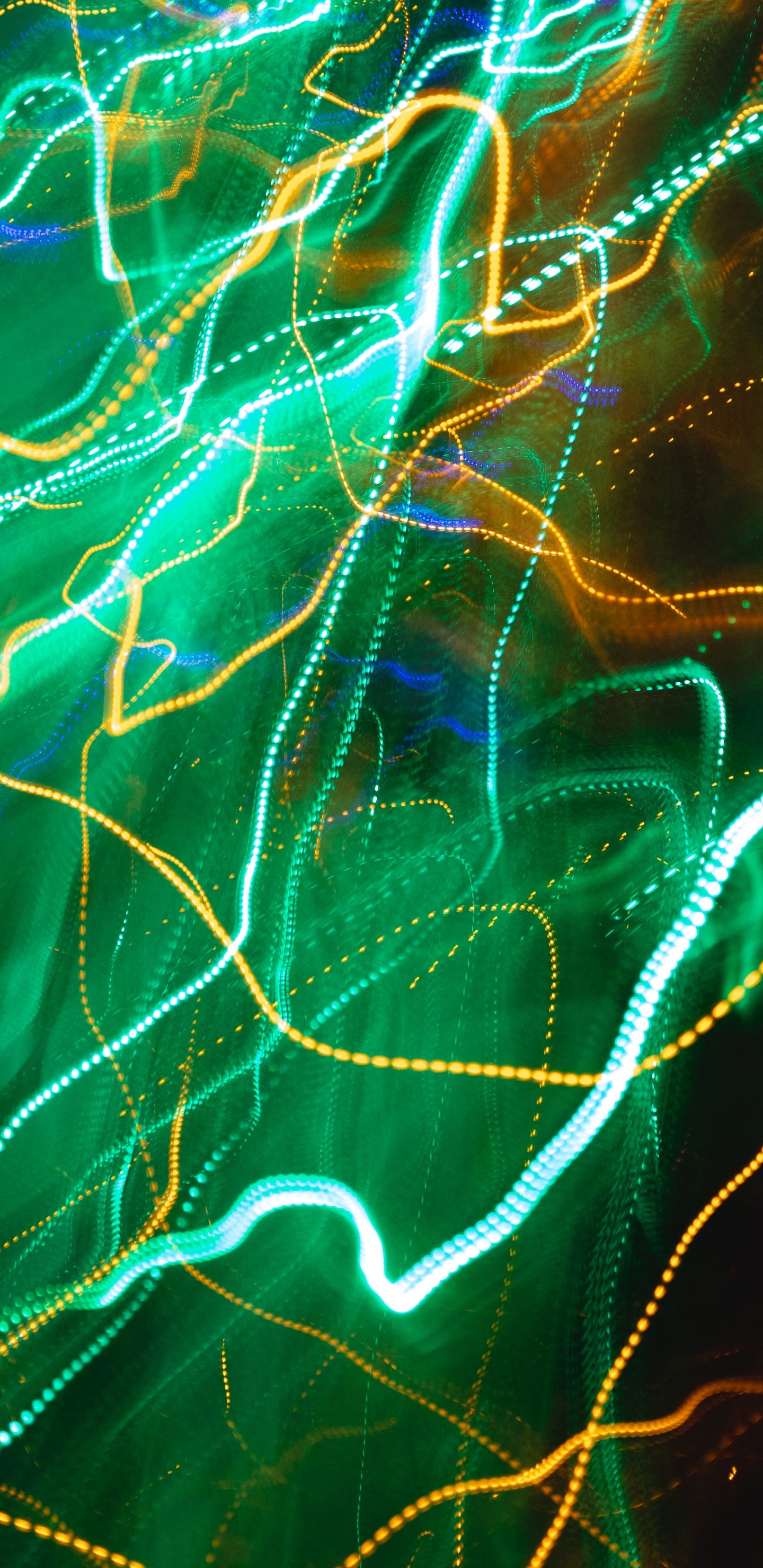 Peinture Abstraite Verte et Bleue. Wallpaper in 1440x2960 Resolution