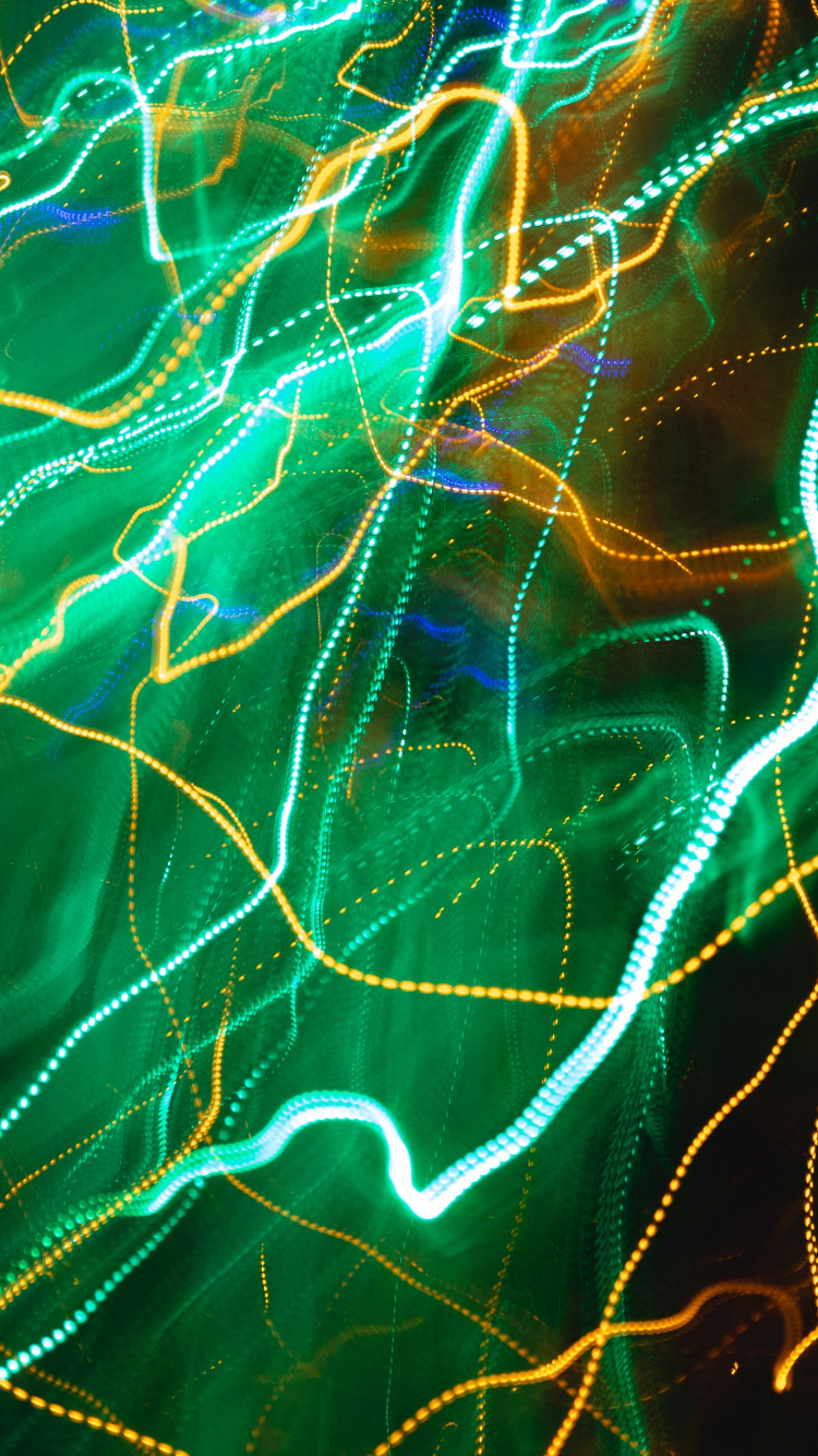 Peinture Abstraite Verte et Bleue. Wallpaper in 750x1334 Resolution