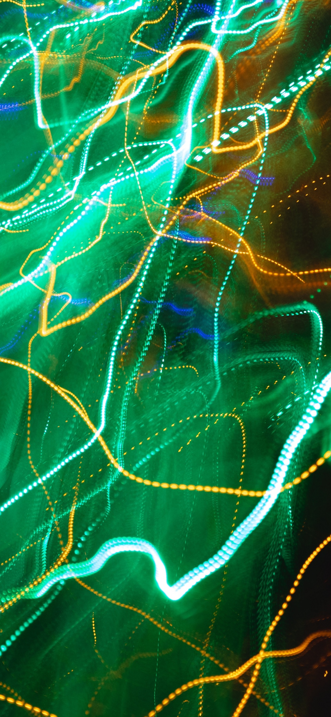 Pintura Abstracta Verde y Azul. Wallpaper in 1125x2436 Resolution