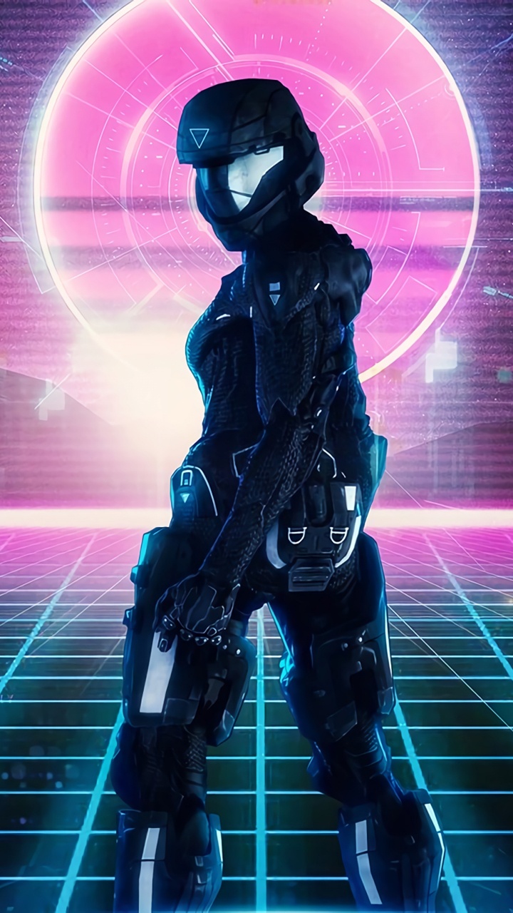 Mann in Schwarzer Jacke Und Hose Steht Auf Braunem Boden. Wallpaper in 720x1280 Resolution