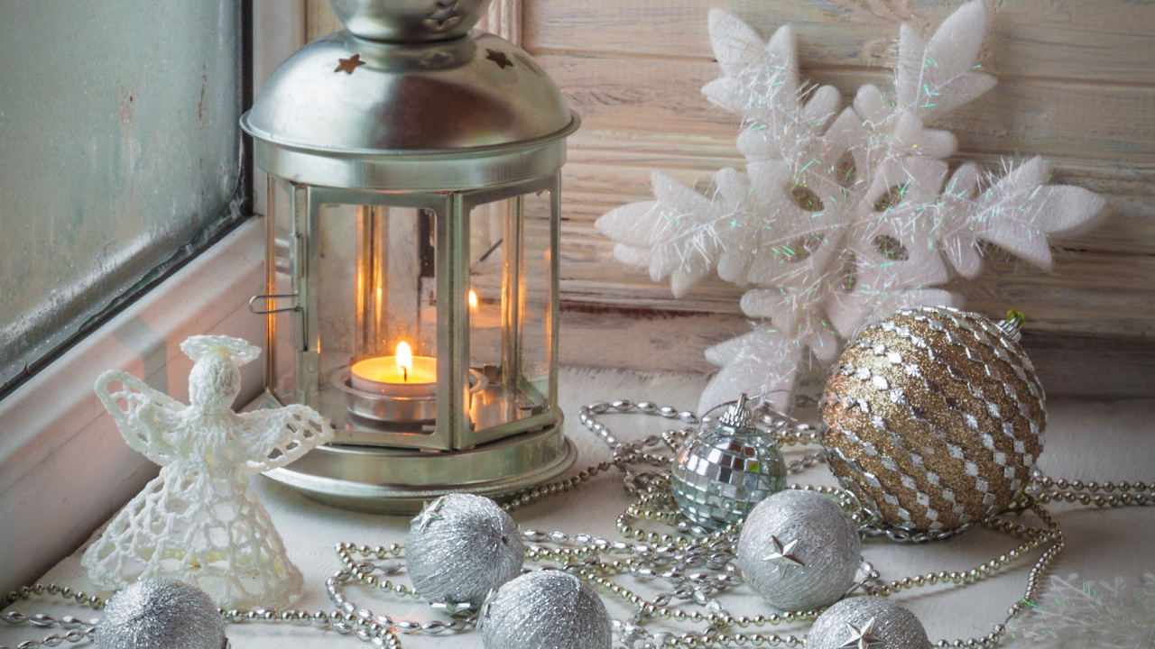 Christmas Day, Christmas Decoration, Glass, Christmas Ornament, Candle. Wallpaper in 1280x720 Resolution
