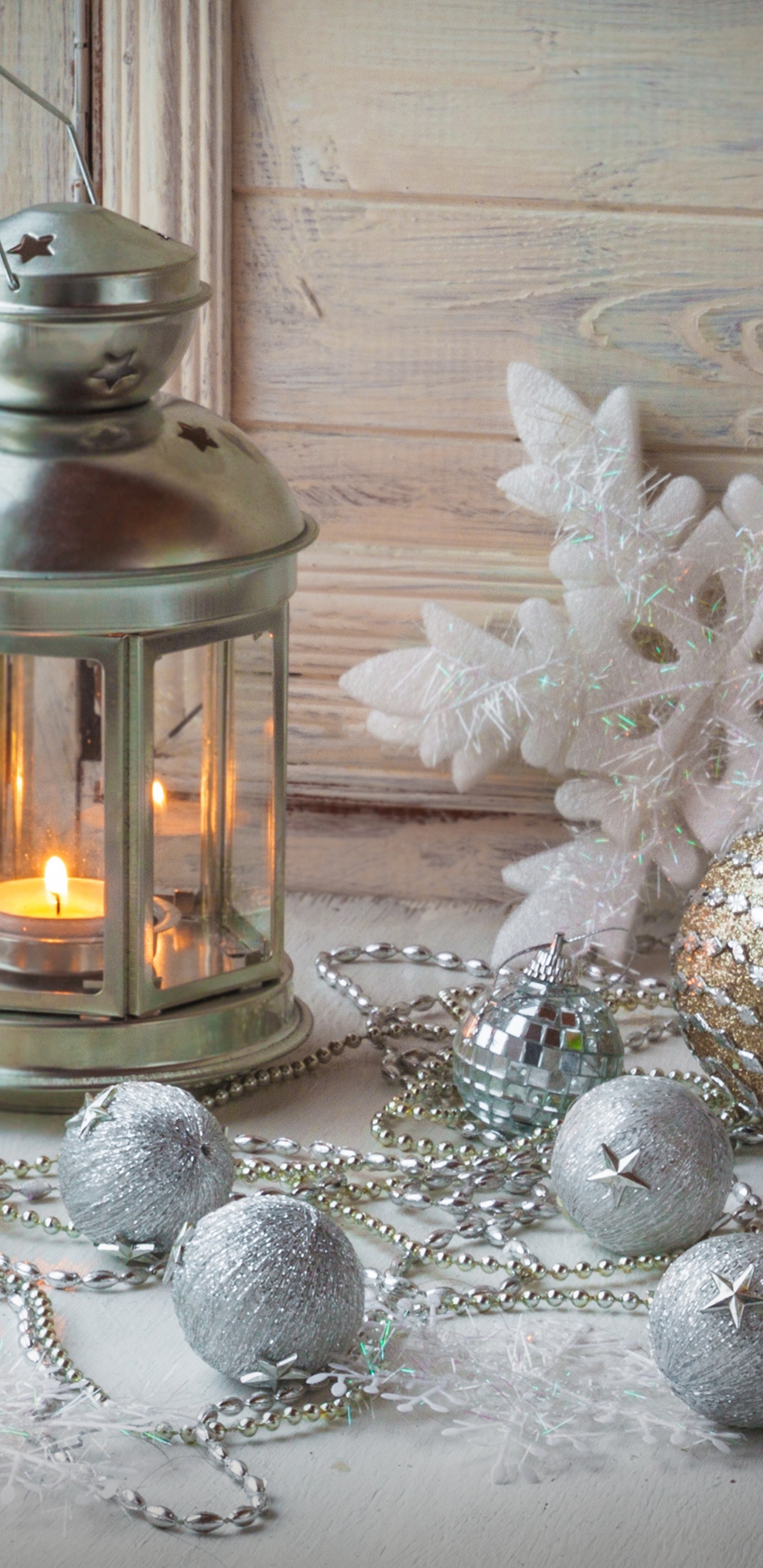 Christmas Day, Christmas Decoration, Glass, Christmas Ornament, Candle. Wallpaper in 1440x2960 Resolution