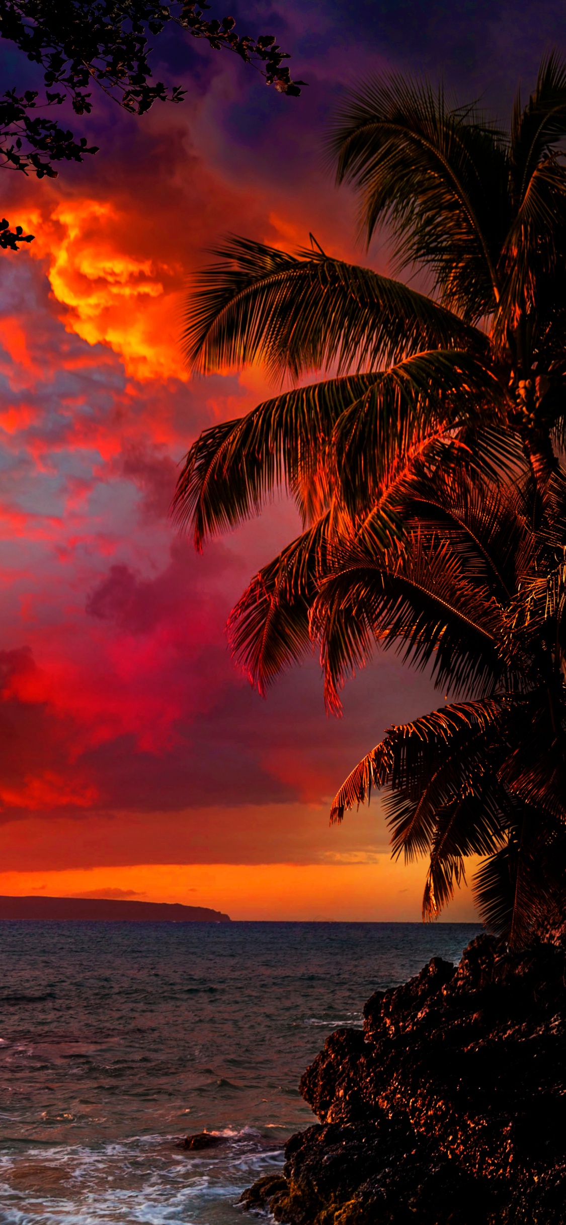 Cloud, Water, Atmosphere, Light, Afterglow. Wallpaper in 1125x2436 Resolution