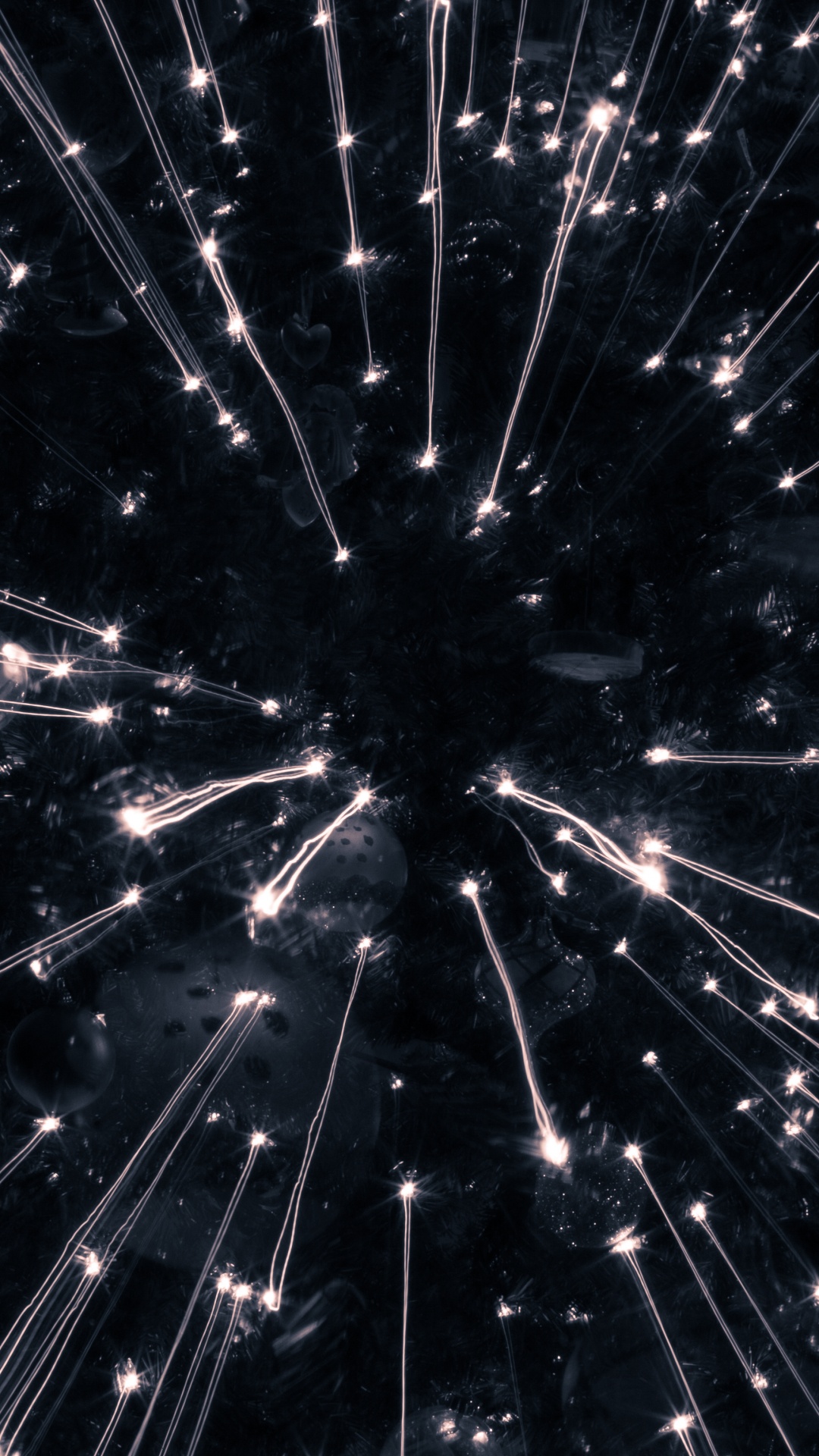 Blaue Und Weiße Lichterketten. Wallpaper in 1080x1920 Resolution