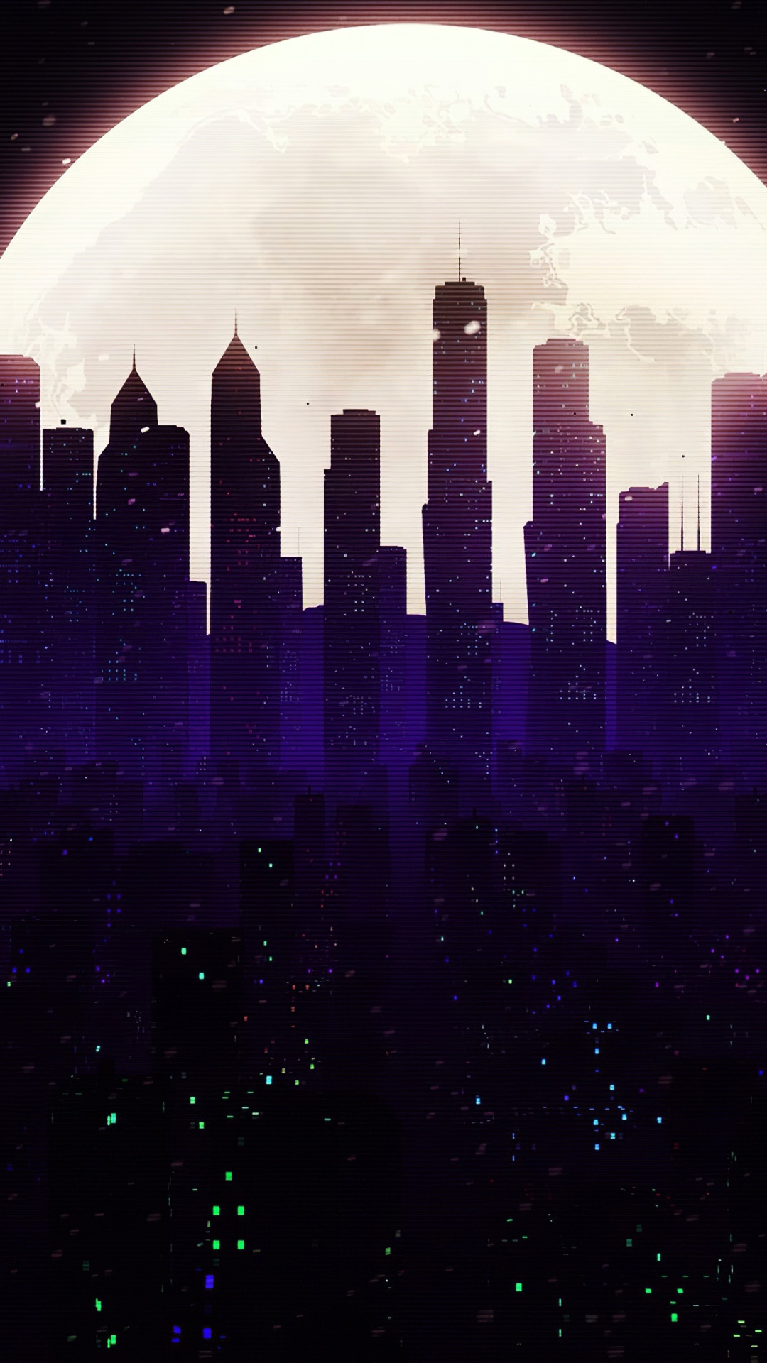 气氛, 月亮, 性质, 紫色的, 艺术 壁纸 1080x1920 允许