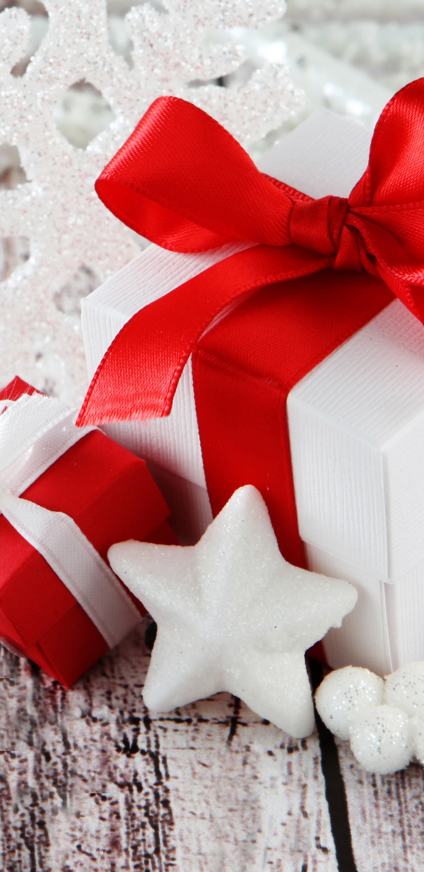 Le Jour De Noël, Red, Ruban, Présent, Emballage Cadeau. Wallpaper in 1440x2960 Resolution