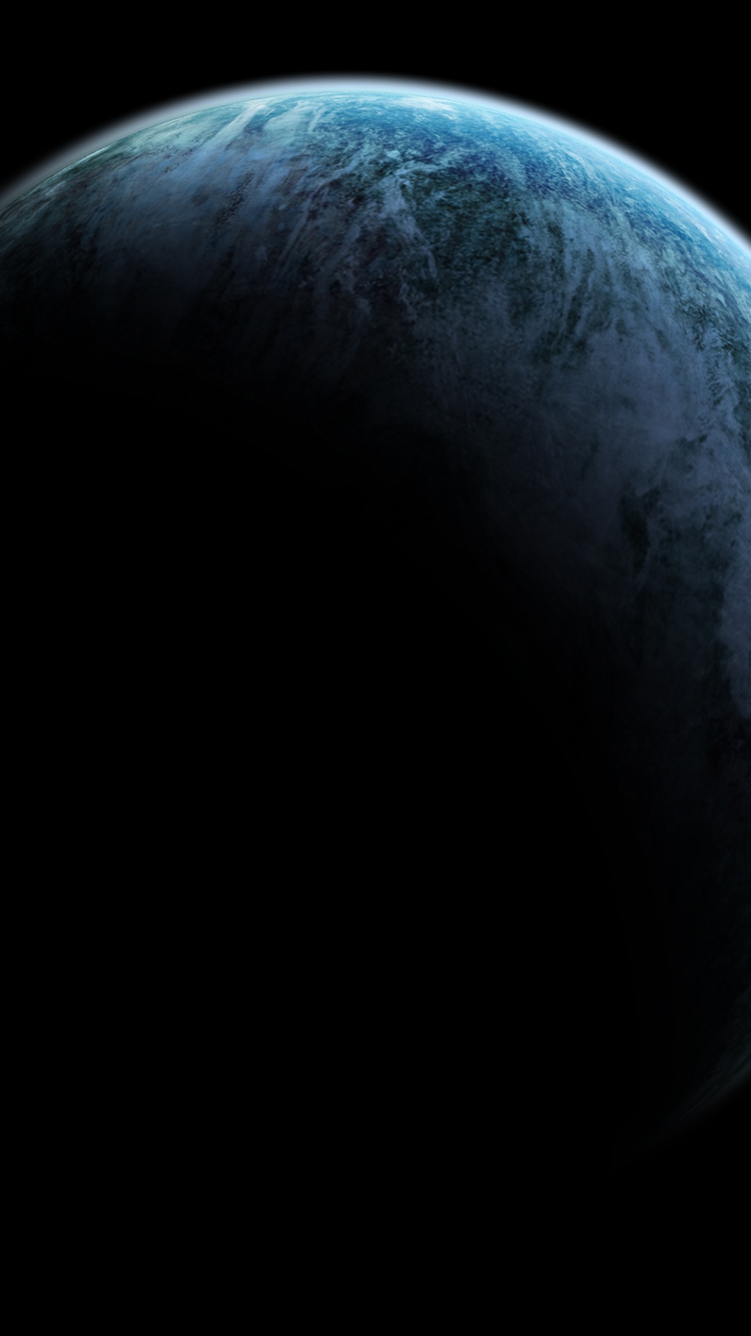 Abbildung Des Blauen Und Schwarzen Planeten. Wallpaper in 1080x1920 Resolution