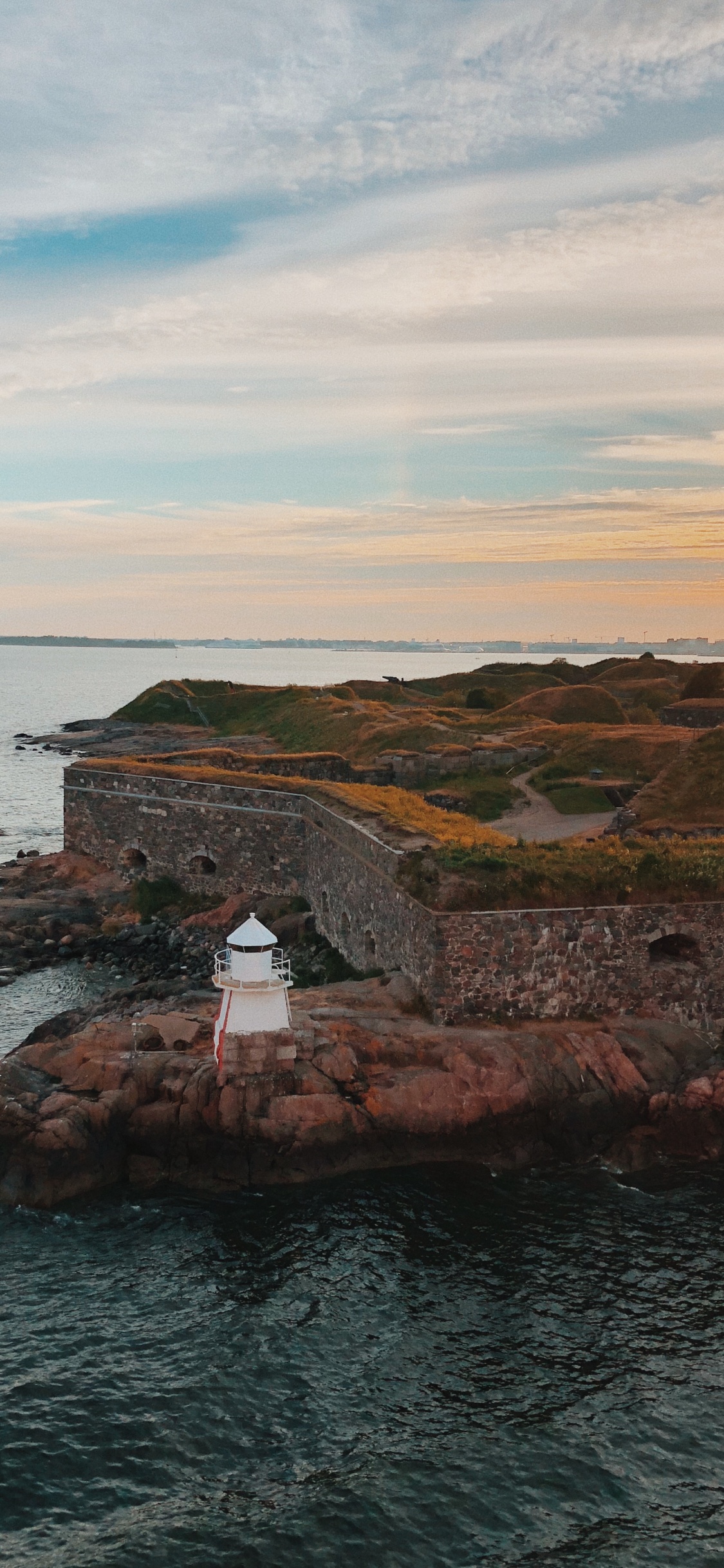 Suomenlinna, Water, Coast, Rock, Promontory. Wallpaper in 1125x2436 Resolution
