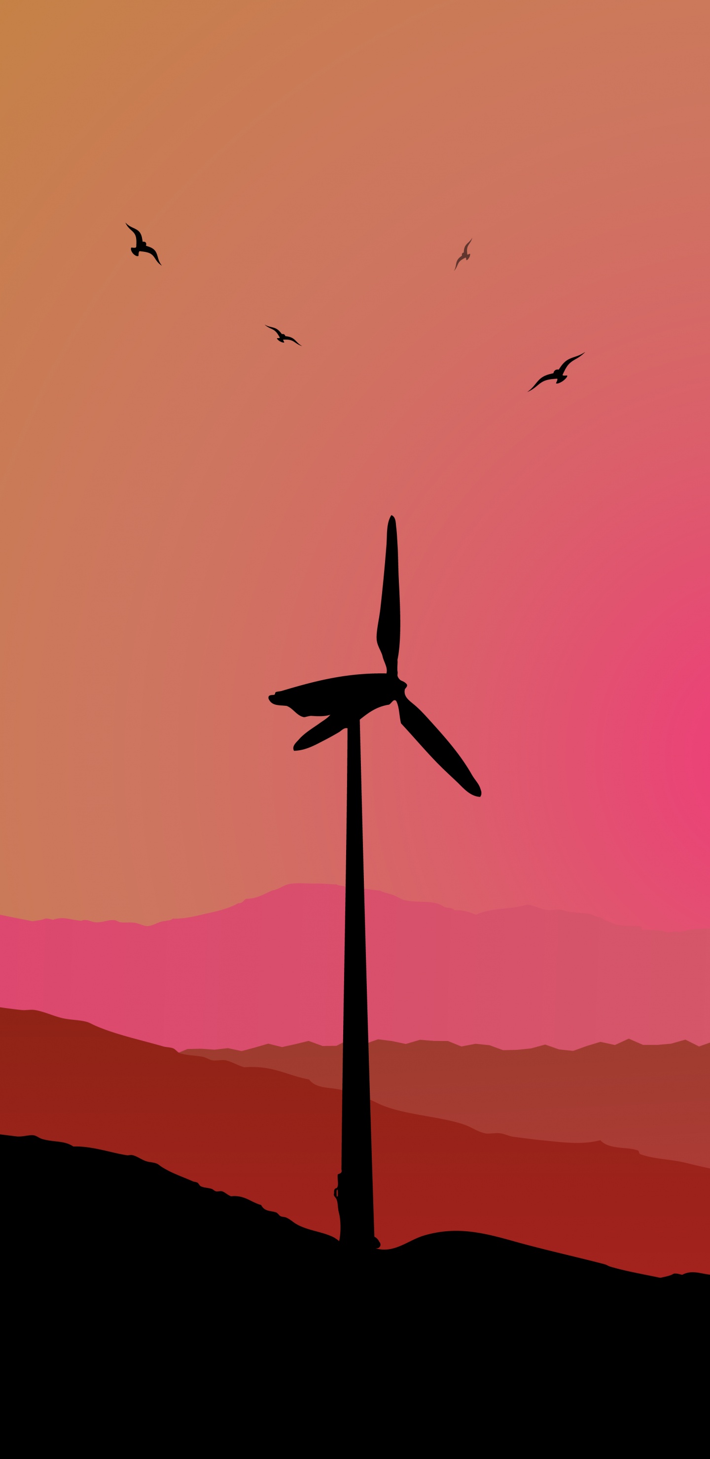 Ave, Rojo, Naranja, la Migración de Las Aves, Ala. Wallpaper in 1440x2960 Resolution