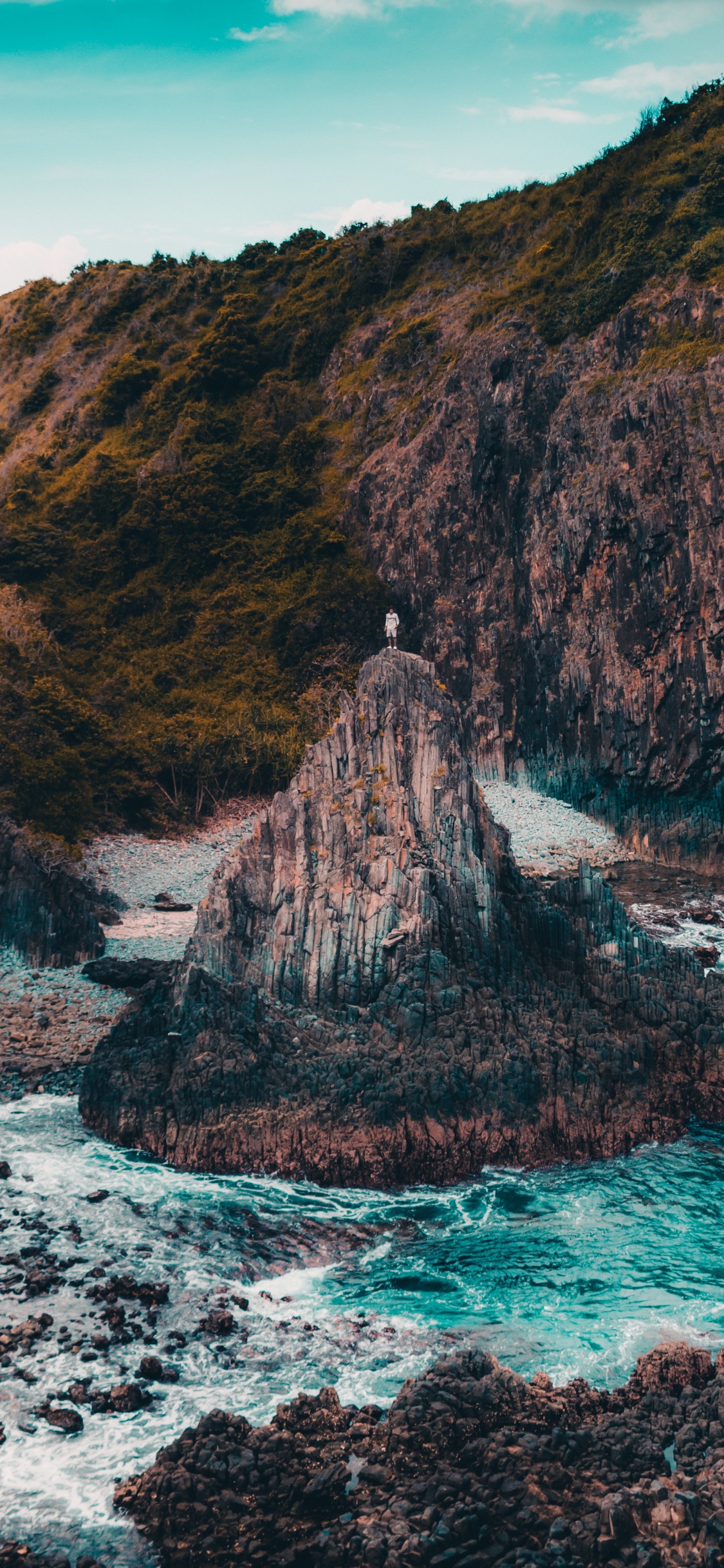 海岸, 大海, 自然景观, 高地, 地形 壁纸 1125x2436 允许