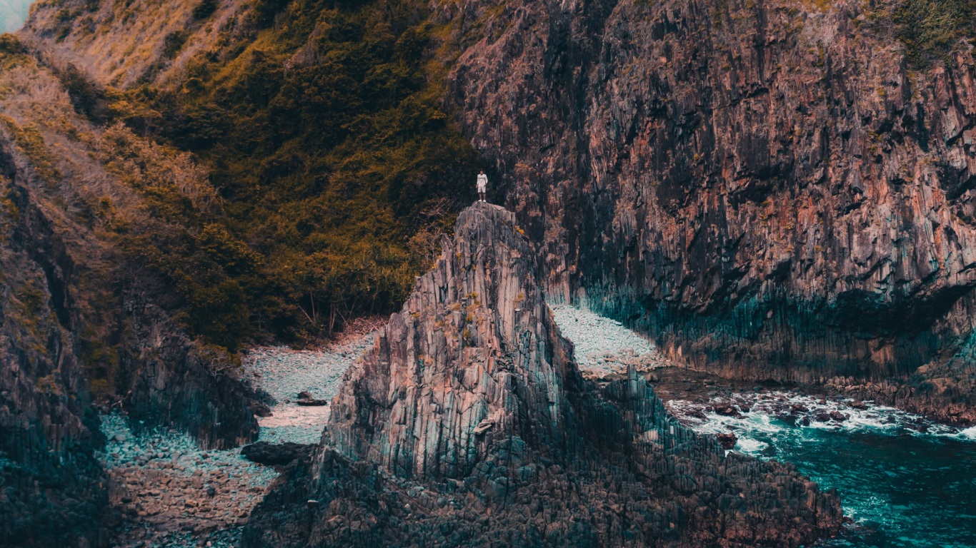 海岸, 大海, 自然景观, 高地, 地形 壁纸 1366x768 允许
