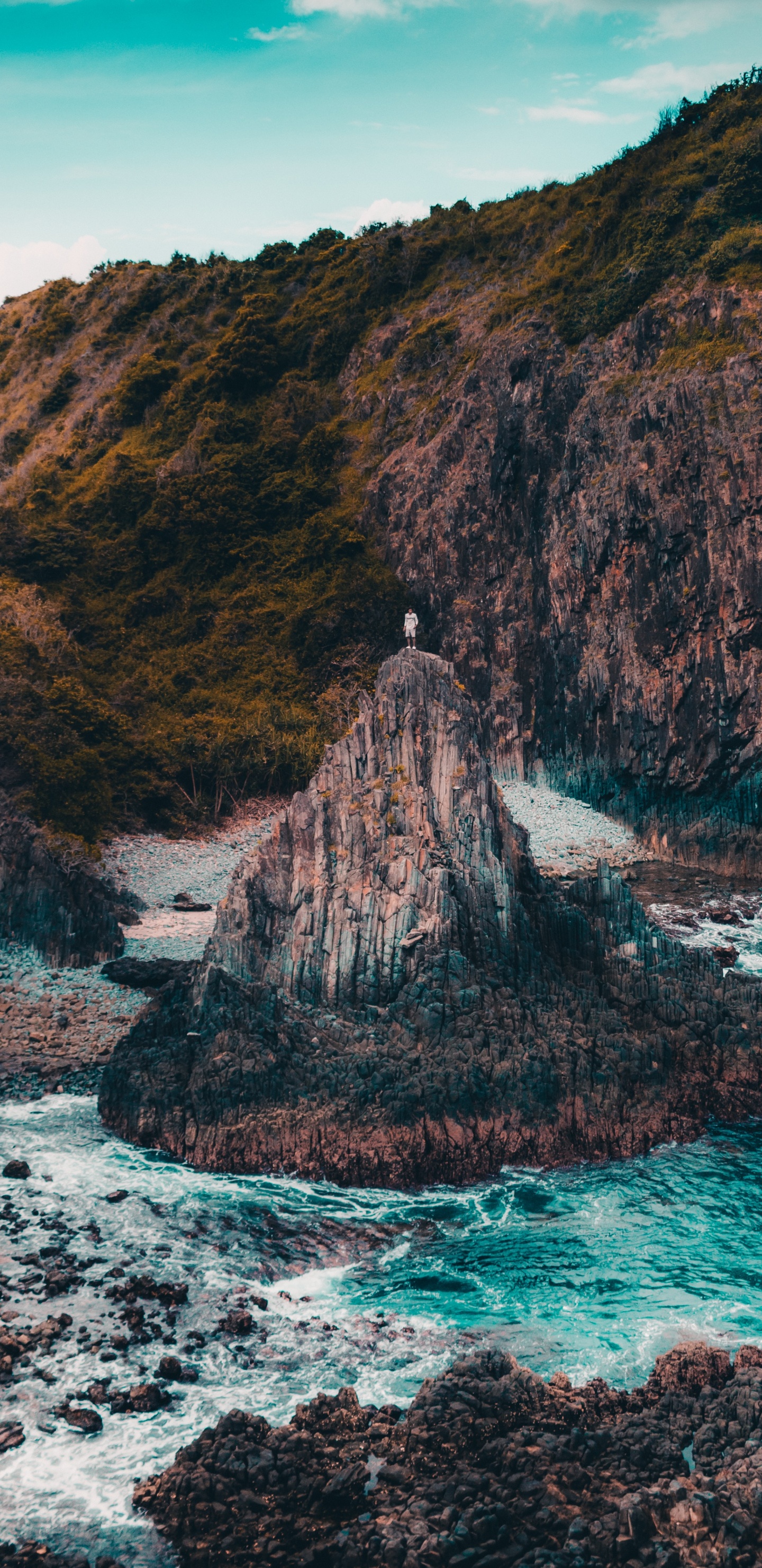 海岸, 大海, 自然景观, 高地, 地形 壁纸 1440x2960 允许