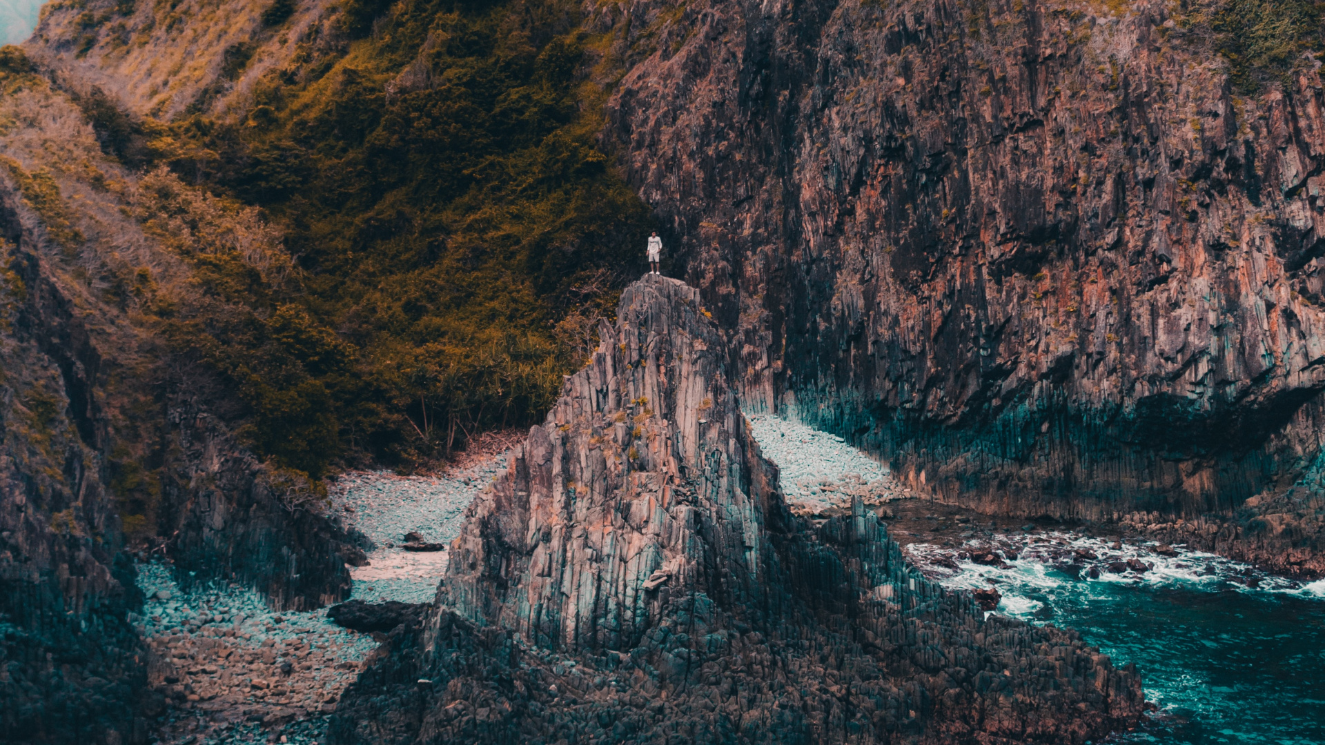 海岸, 大海, 自然景观, 高地, 地形 壁纸 1920x1080 允许