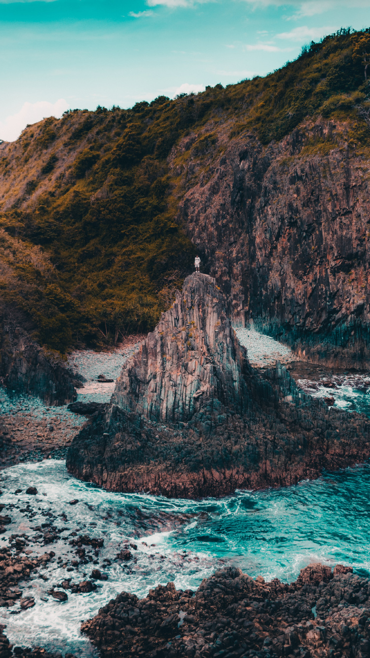 海岸, 大海, 自然景观, 高地, 地形 壁纸 750x1334 允许