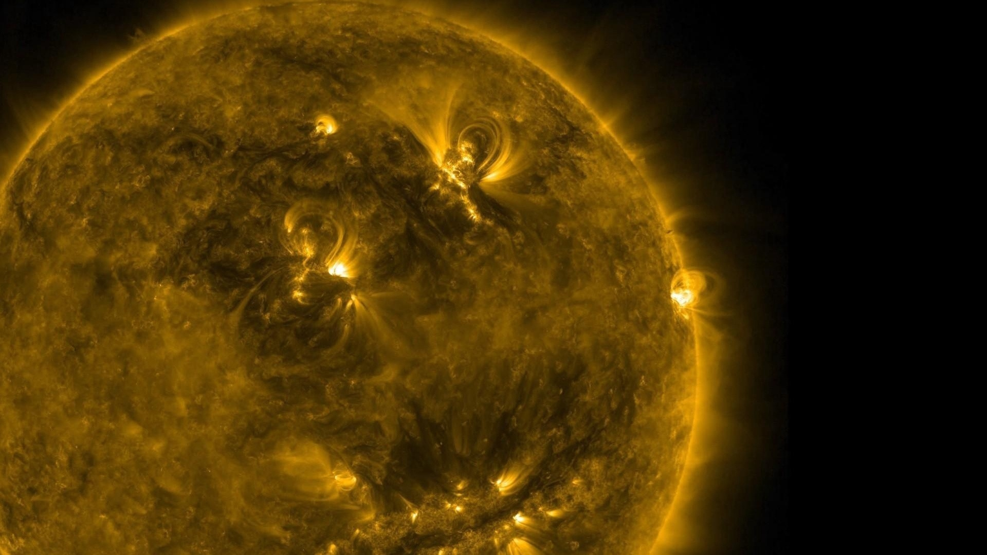 Gelber Und Schwarzer Planet Abbildung. Wallpaper in 1920x1080 Resolution