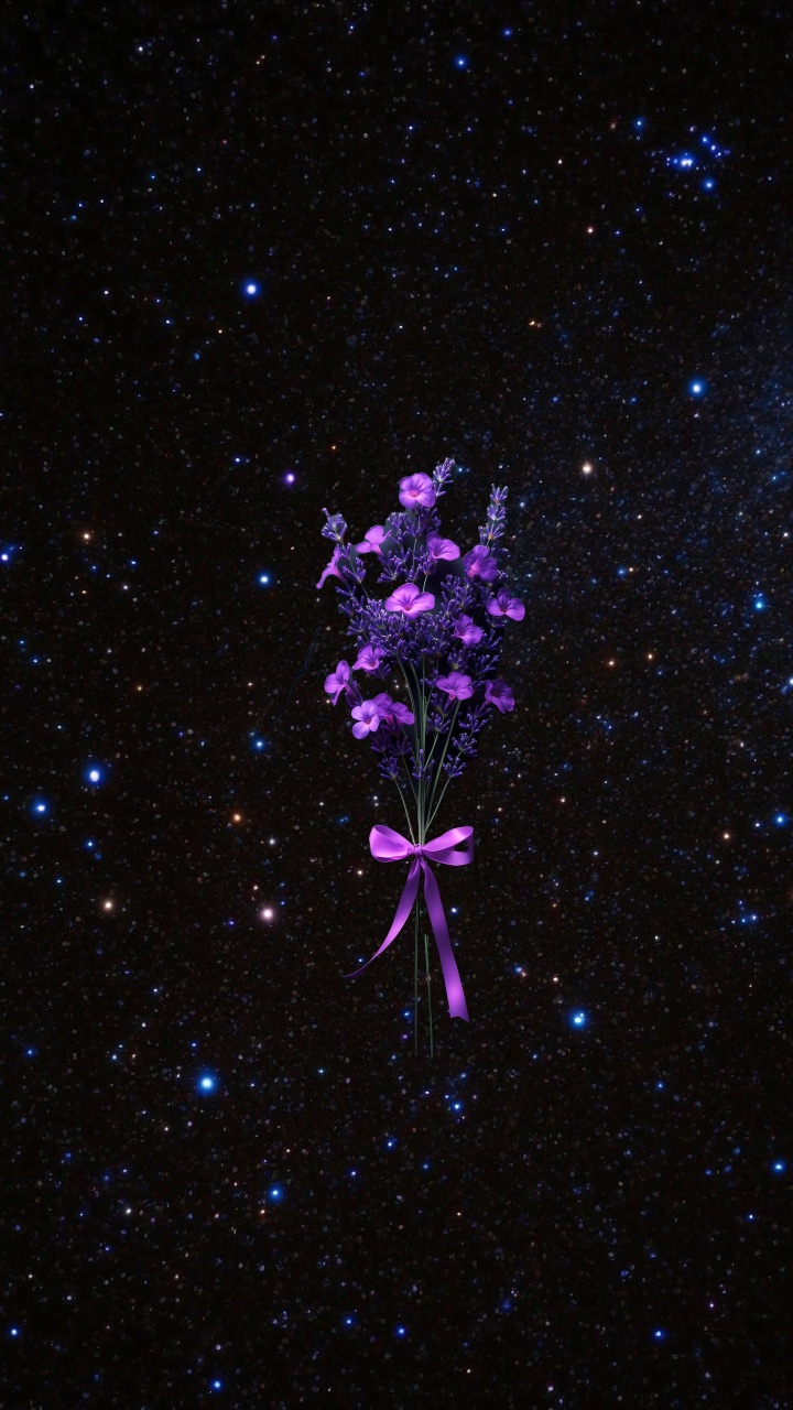 Dianthus, pink, lobelias, night, universe