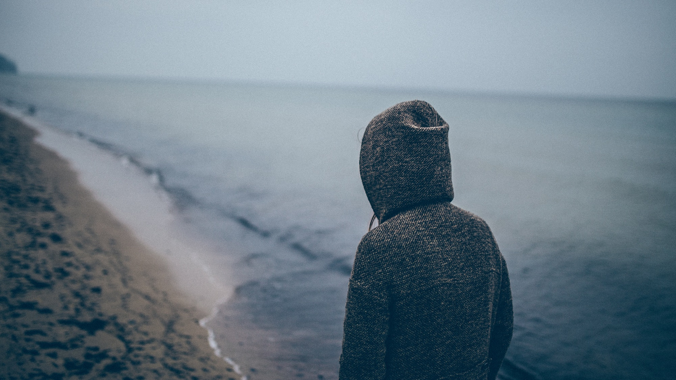 希望, 寂寞, 心情, 大海, 孤独 壁纸 1366x768 允许