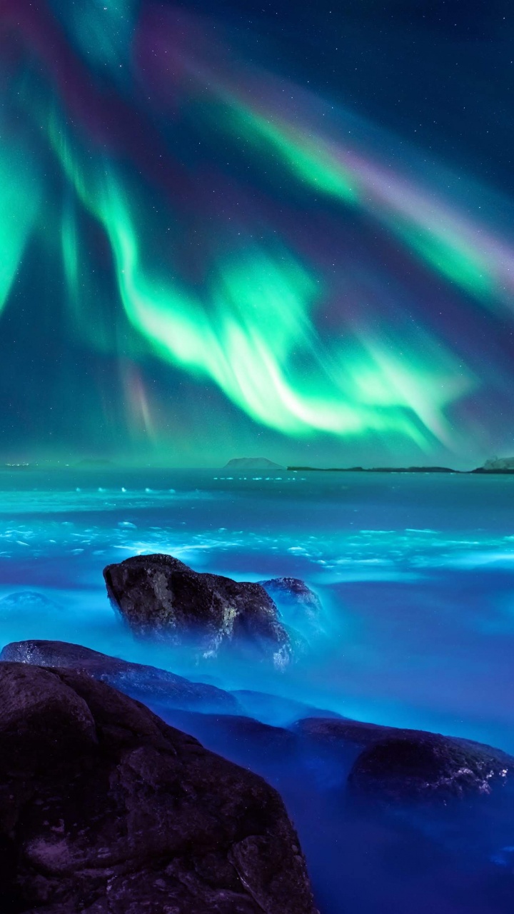 Huawei, Huawei Honor 20, Huawei Ehre 20 Pro, Aurora Borealis, Aurora. Wallpaper in 720x1280 Resolution