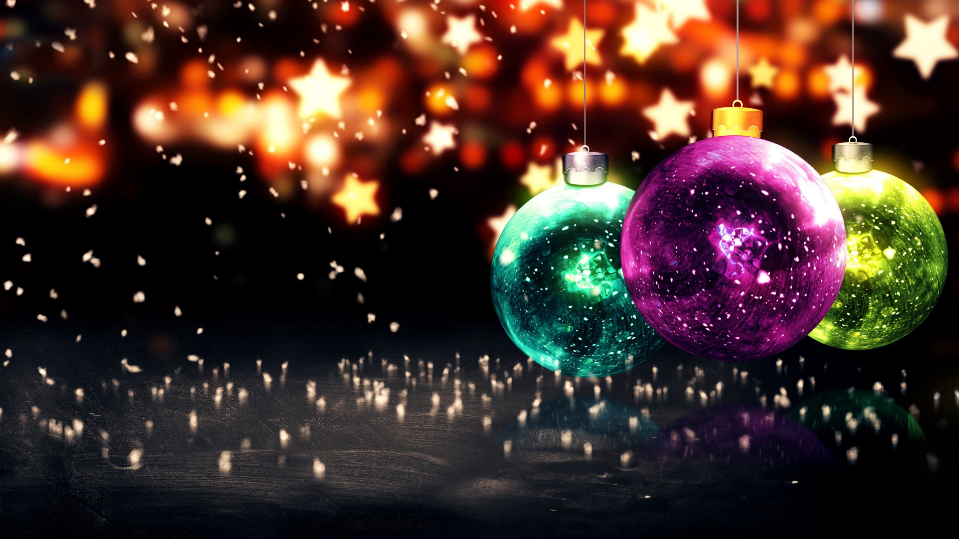 Christmas Day, Space, Christmas Decoration, Night, World. Wallpaper in 1920x1080 Resolution
