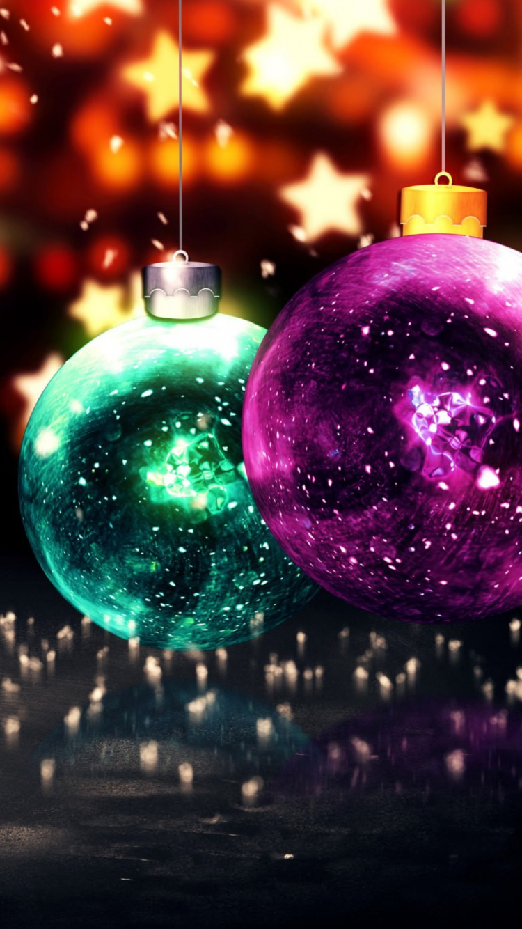 Christmas Day, Space, Christmas Decoration, Night, World. Wallpaper in 750x1334 Resolution