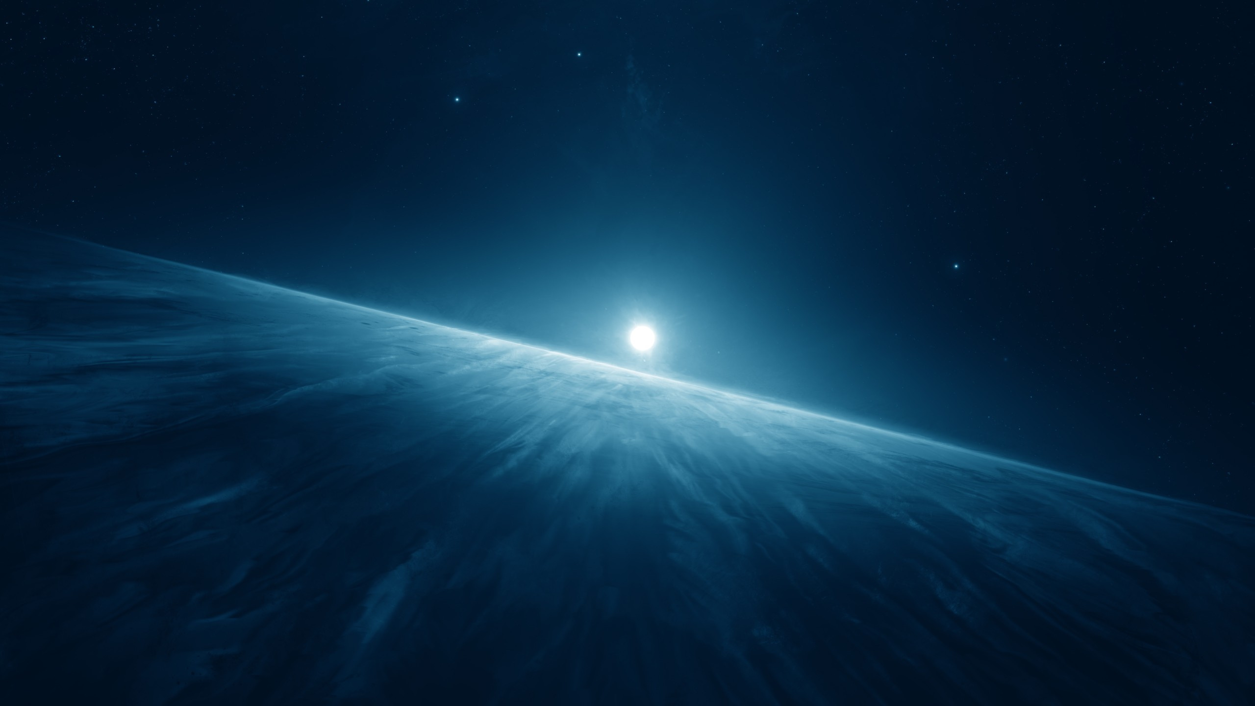 Blue and White Galaxy Illustration. Wallpaper in 2560x1440 Resolution