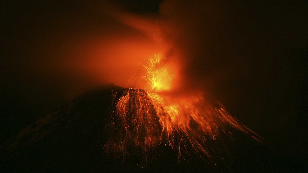 类型的火山爆发, 熔岩, 屏蔽火山, 成层, 通气缝隙 壁纸 1280x720 允许