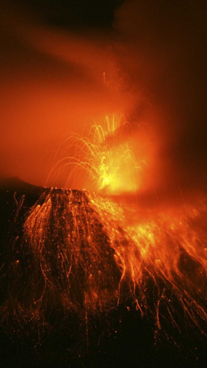 类型的火山爆发, 熔岩, 屏蔽火山, 成层, 通气缝隙 壁纸 720x1280 允许