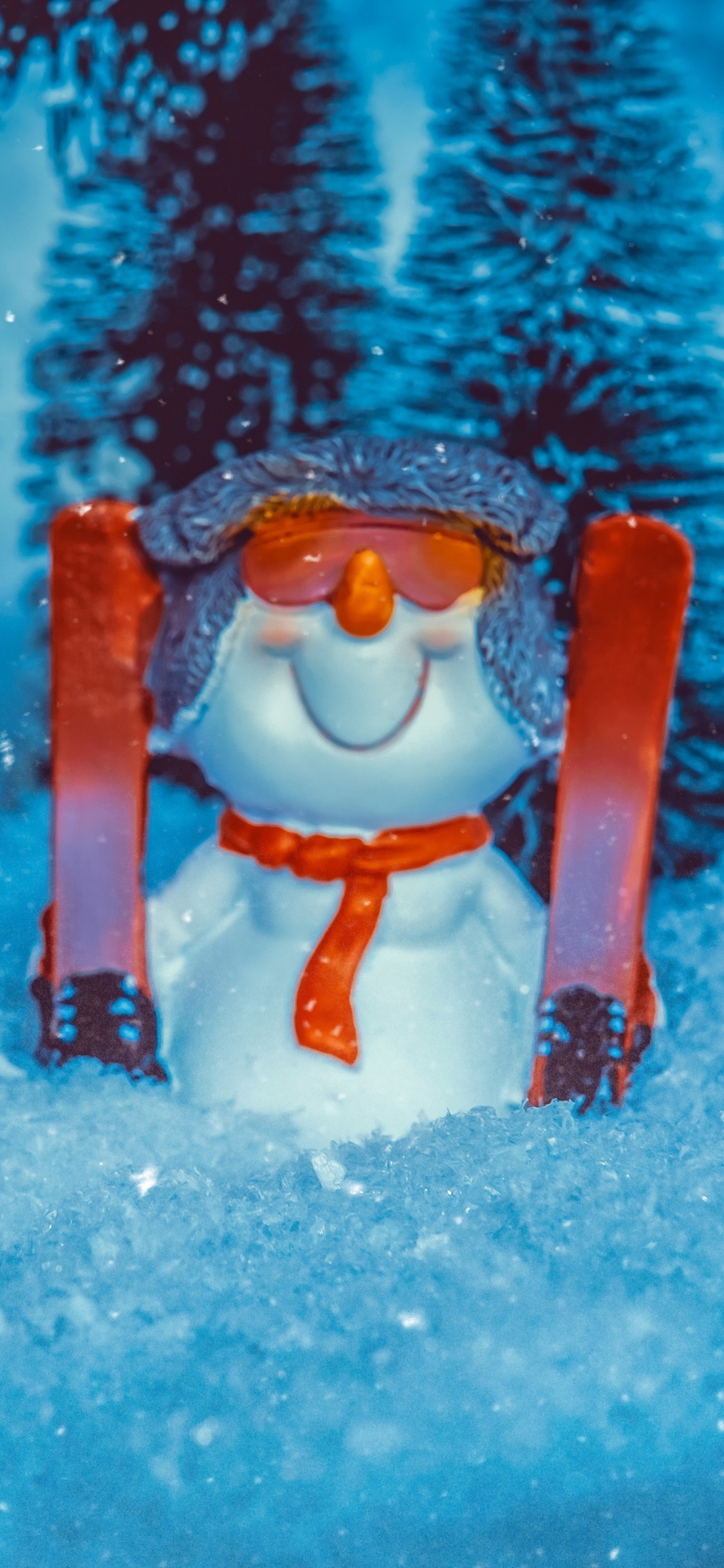 Freezing, Snowman, Winter, Fun, Recreation. Wallpaper in 1125x2436 Resolution