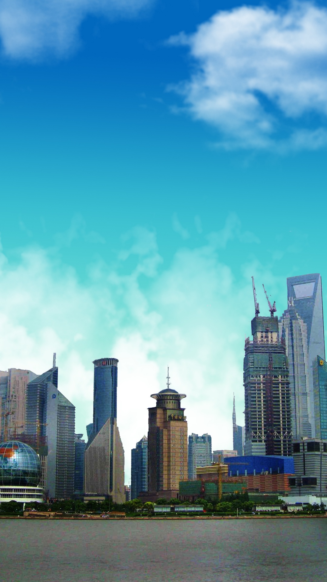 Horizon de la Ville Sous le Ciel Bleu Pendant la Journée. Wallpaper in 1080x1920 Resolution