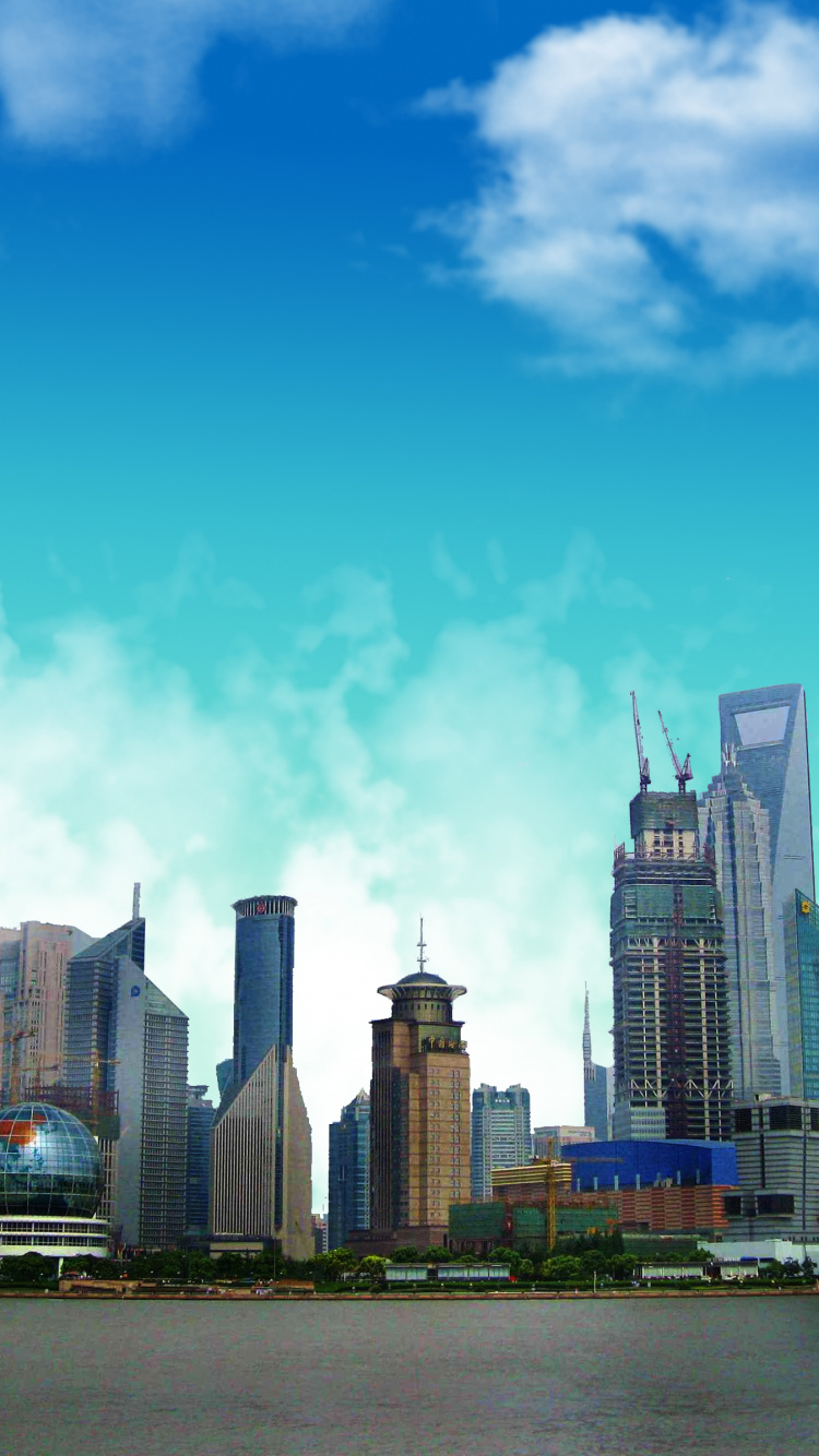 Horizon de la Ville Sous le Ciel Bleu Pendant la Journée. Wallpaper in 750x1334 Resolution