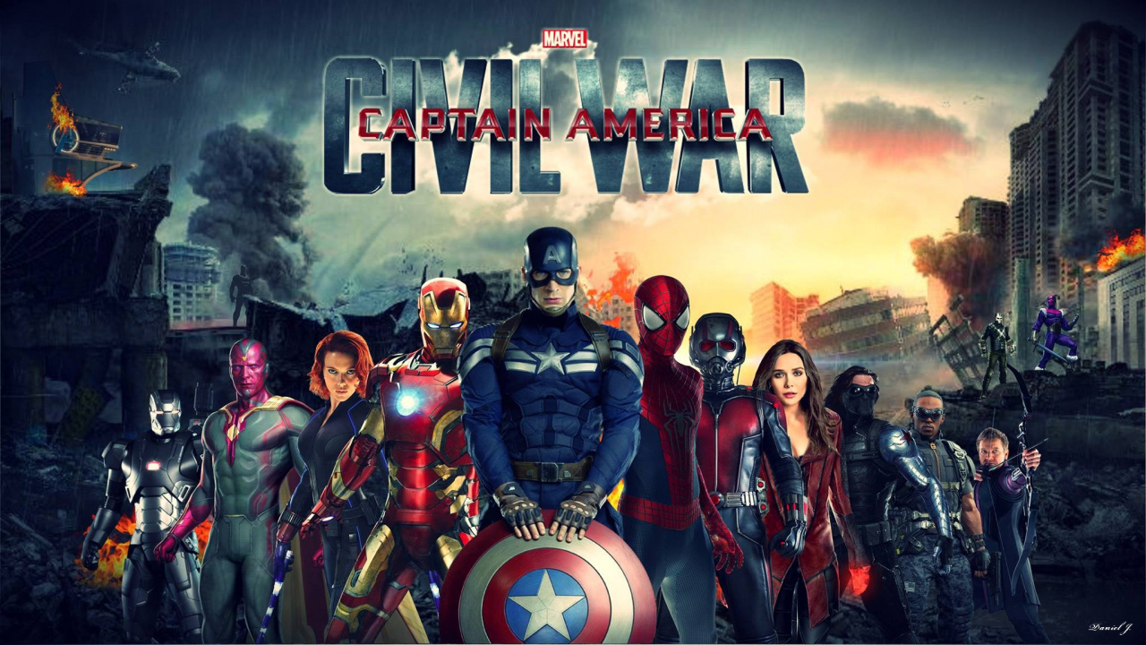 美国队长的内战, 美国队长, Marvel, 超级英雄, 电脑游戏 壁纸 1280x720 允许