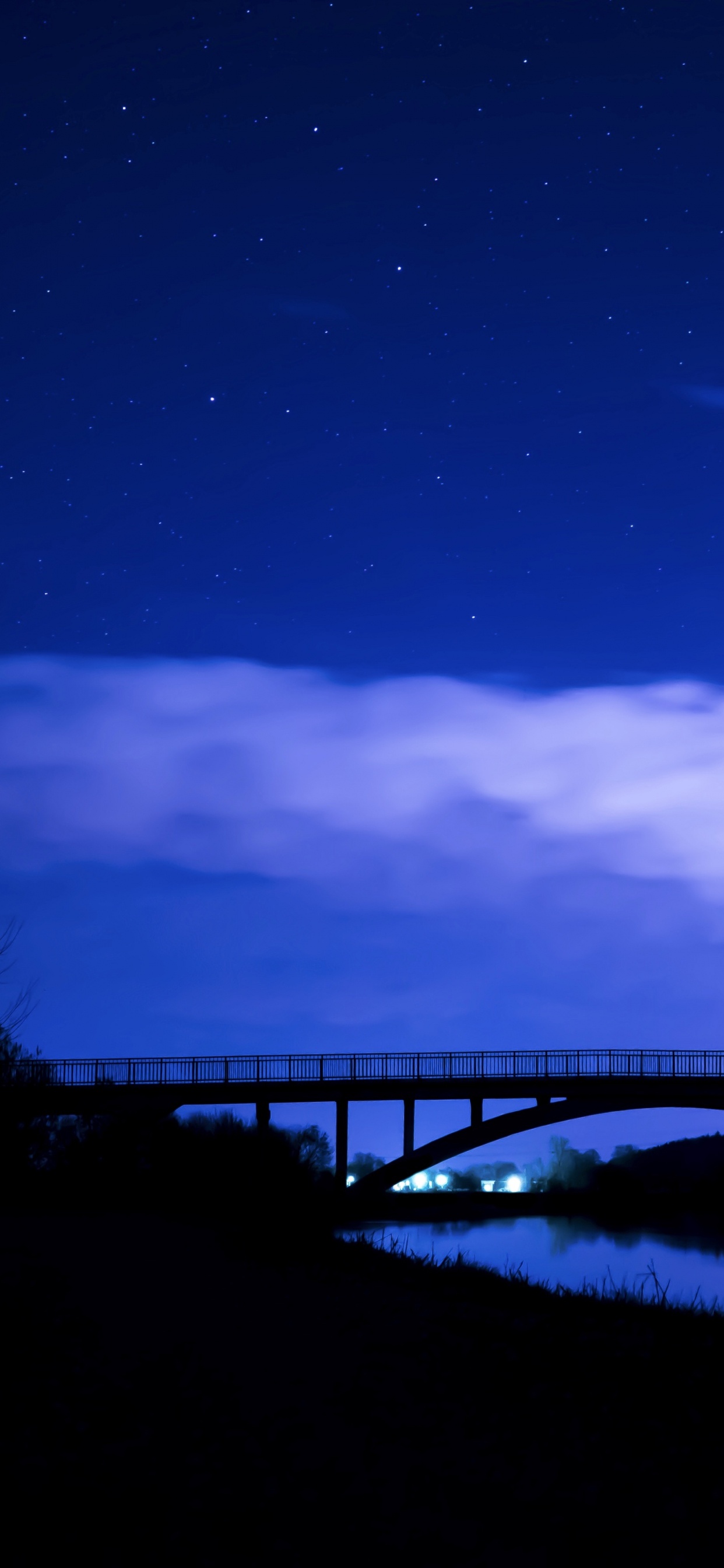 Blue, Night, Nature, Cloud, Water. Wallpaper in 1242x2688 Resolution