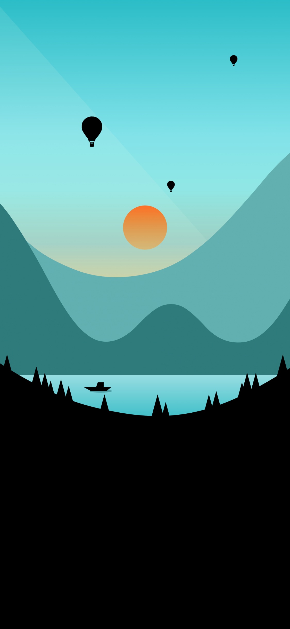 Nature, Montgolfière, Ballon à Air Chaud, Atmosphère, Highland. Wallpaper in 1125x2436 Resolution