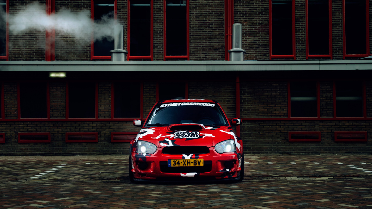 Red Bmw m 3 on Road. Wallpaper in 1280x720 Resolution