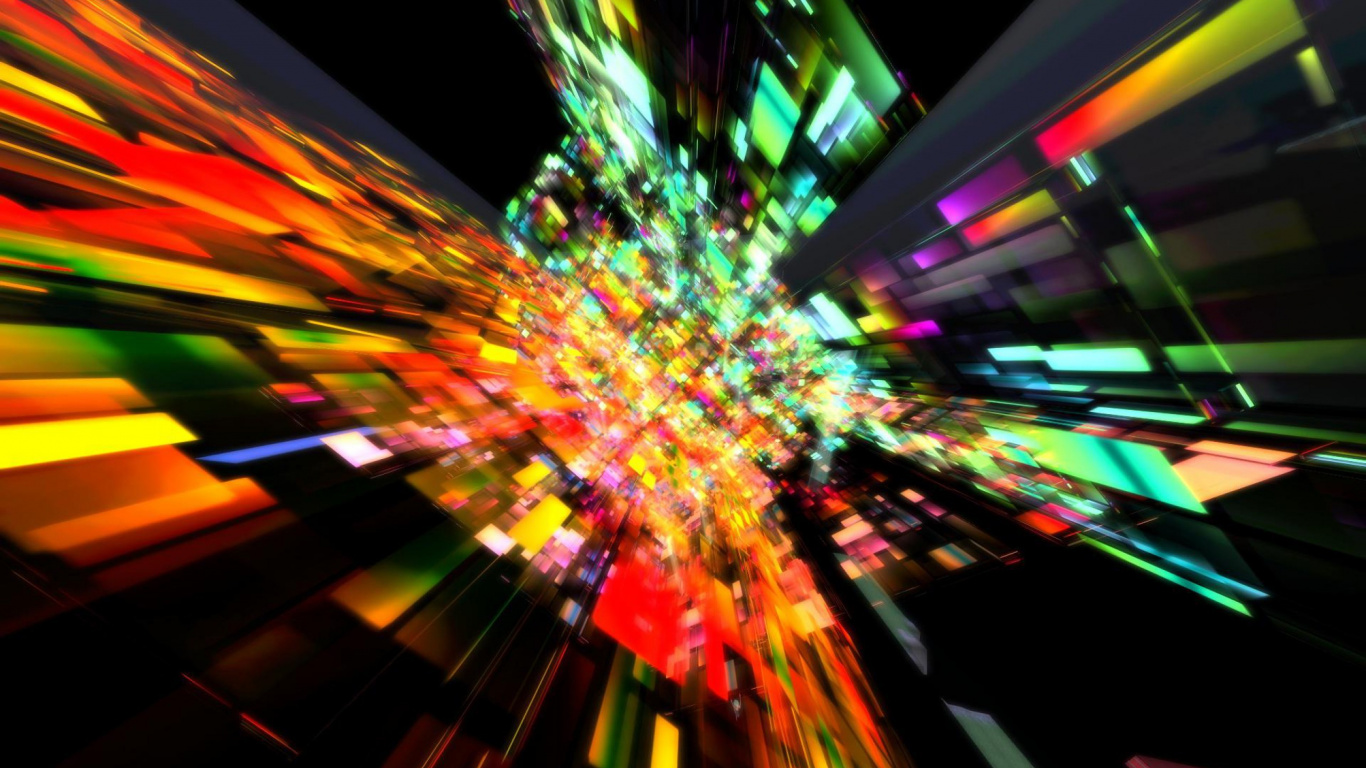 Green Yellow and Purple Light. Wallpaper in 1366x768 Resolution