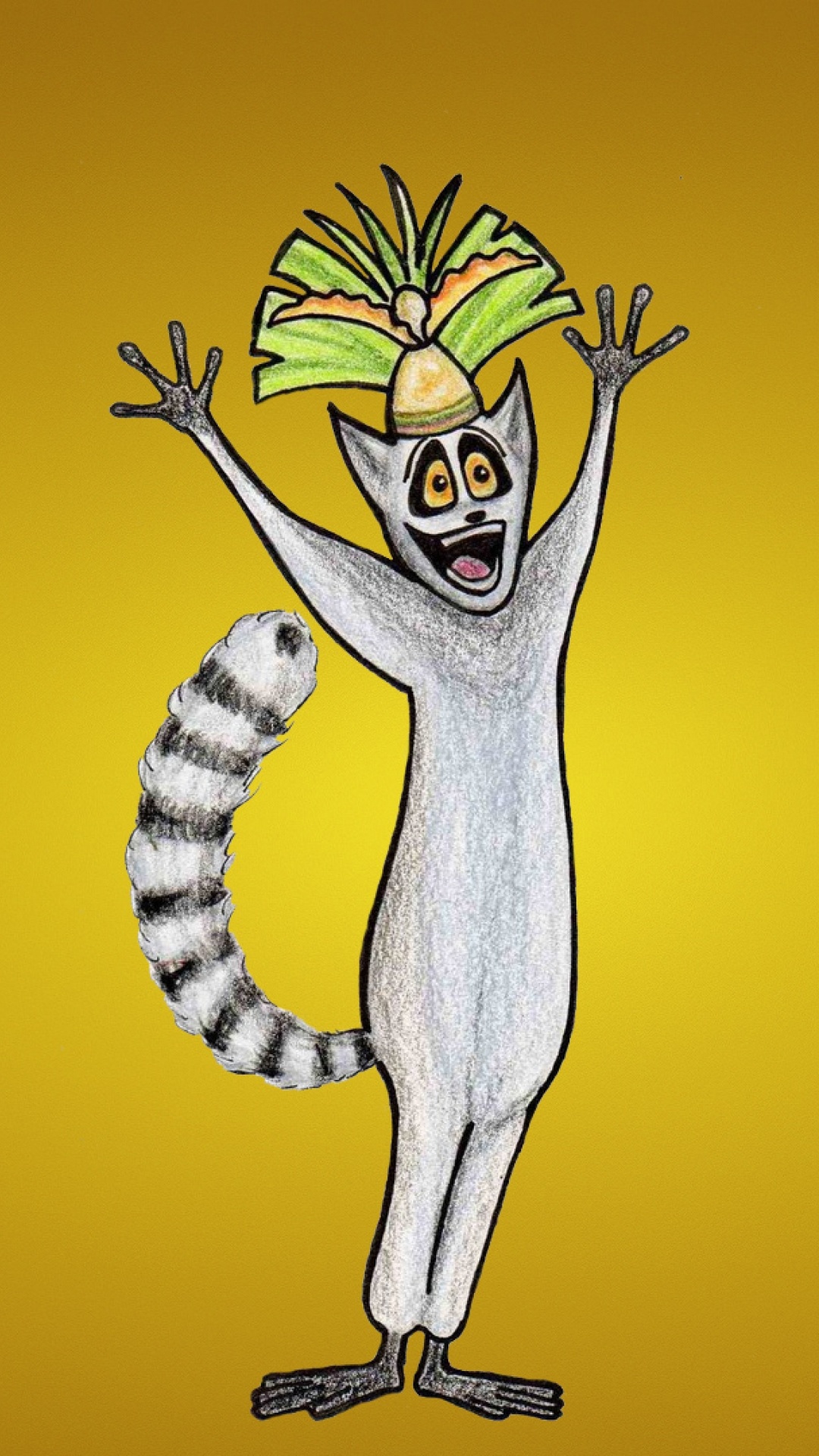 Illustration de Zèbre Aux Yeux Jaunes. Wallpaper in 1080x1920 Resolution