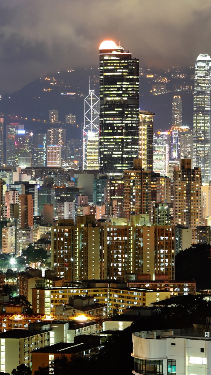 香港, 城市景观, 城市, 大都会, 天际线 壁纸 720x1280 允许