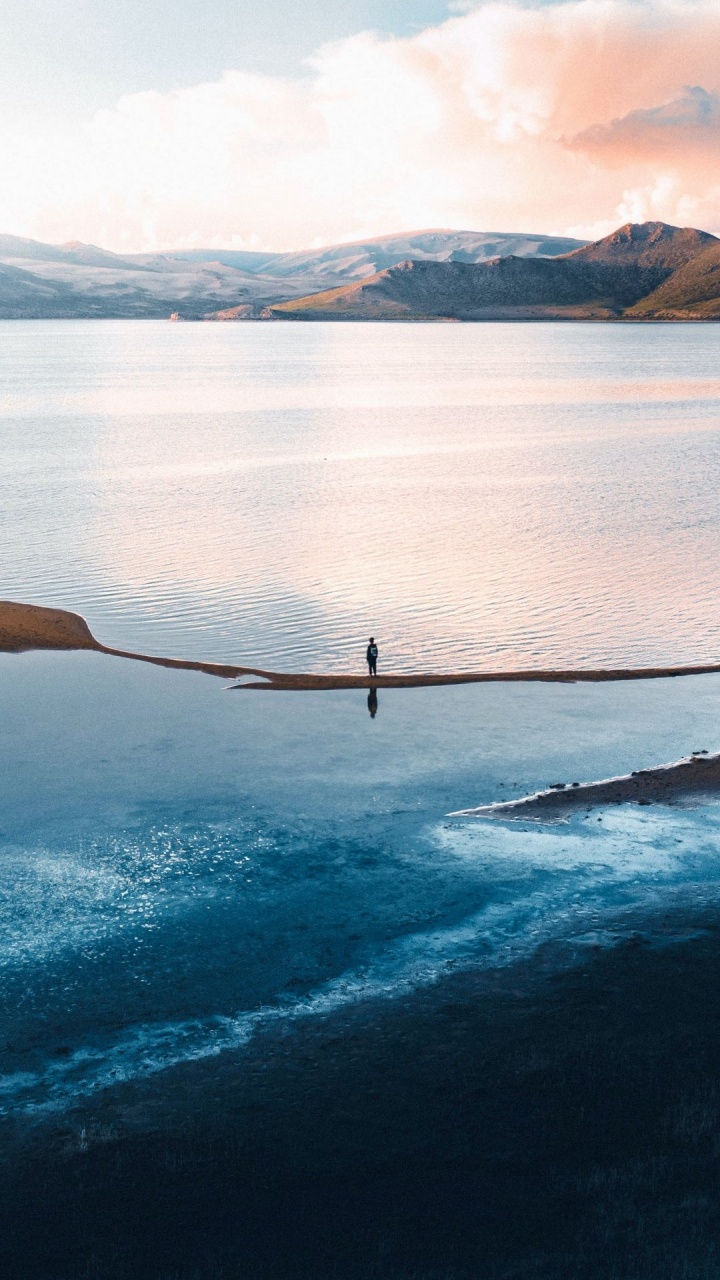 Meer, Einsamkeit, Cloud, Wasser, Wasserressourcen. Wallpaper in 720x1280 Resolution