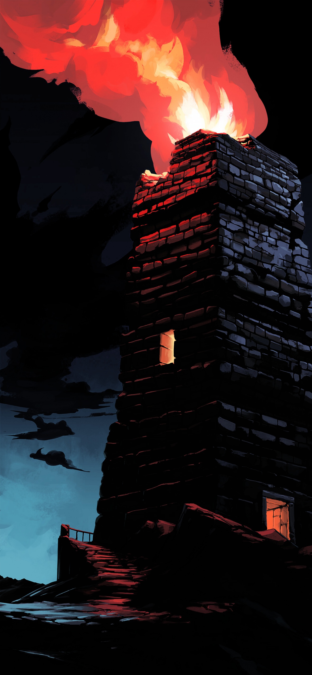 Hitze, Feuer, Carmine, Flamme, Gas. Wallpaper in 1242x2688 Resolution