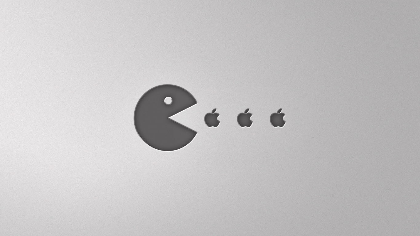 Logo, Font, Brand, Computer, Black and White. Wallpaper in 1366x768 Resolution