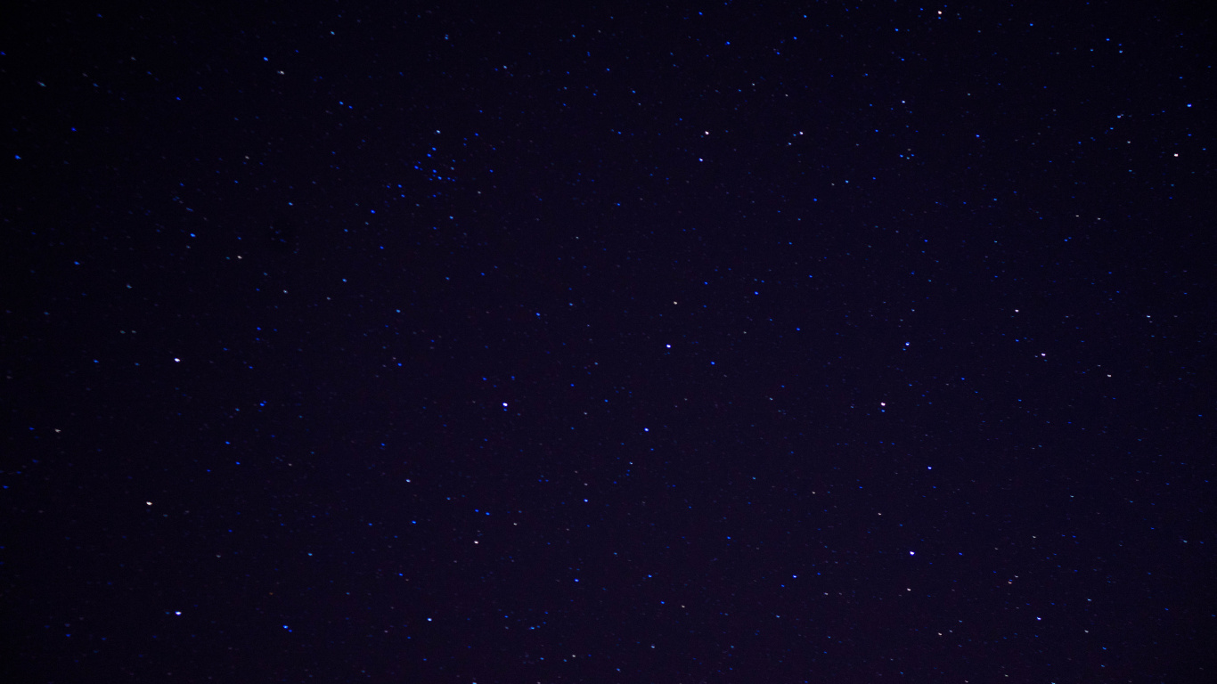 Étoiles Dans le Ciel Pendant la Nuit. Wallpaper in 1366x768 Resolution
