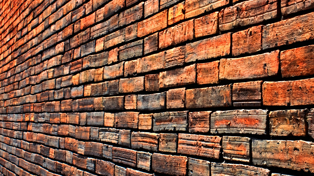 砌砖, 砖, 石壁, 木染色, 木材 壁纸 1280x720 允许